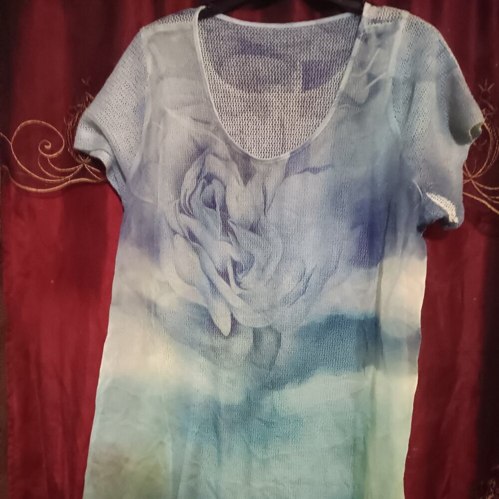 Floral Spring tunic unique size Large XL